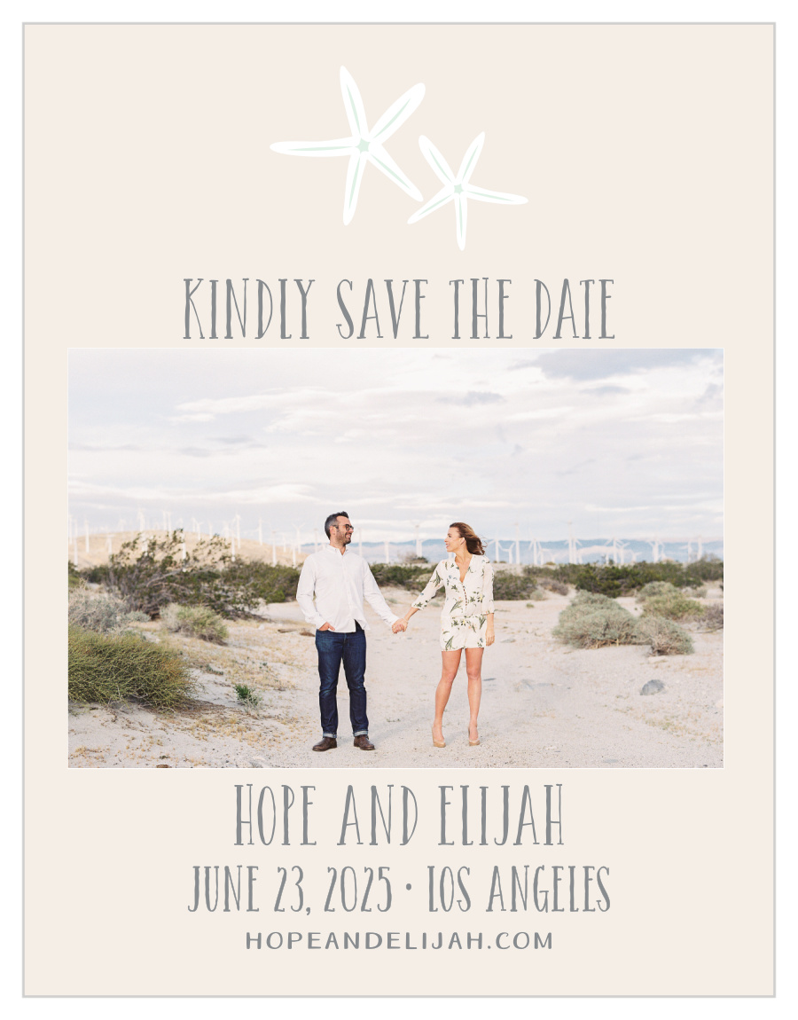 Starfish Beach Save the Date Cards