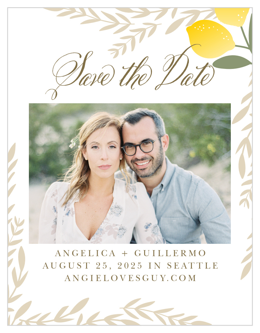Summer Citrus Save the Date Cards