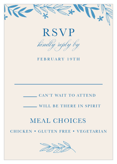 The Spring Garden Response Cards are an elegant way to collect RSVPs.