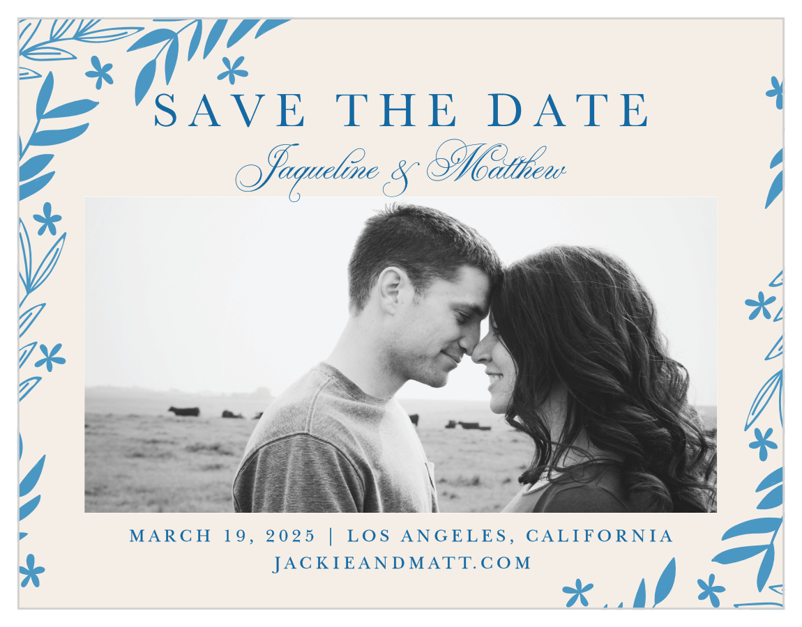 Spring Garden Save the Date Cards