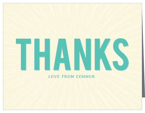 Thank the friends and family who celebrated your tiny man with Glowing Little Boy First Birthday Invitations.