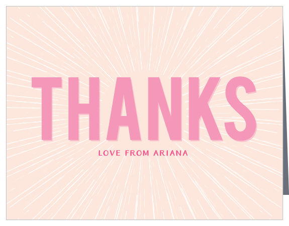 Thank the friends and family who celebrated your little man with the Glowing little Girl First Birthday Invitations.