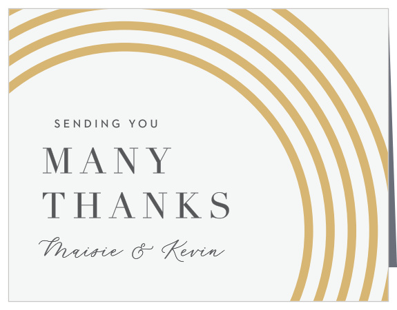 The presence and support of loved ones on your big day meant a lot to you, show them your appreciation with our Modern Circles Wedding Thank You Cards. 