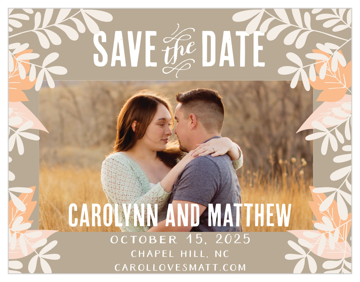 Autumn Foliage Save the Date Cards