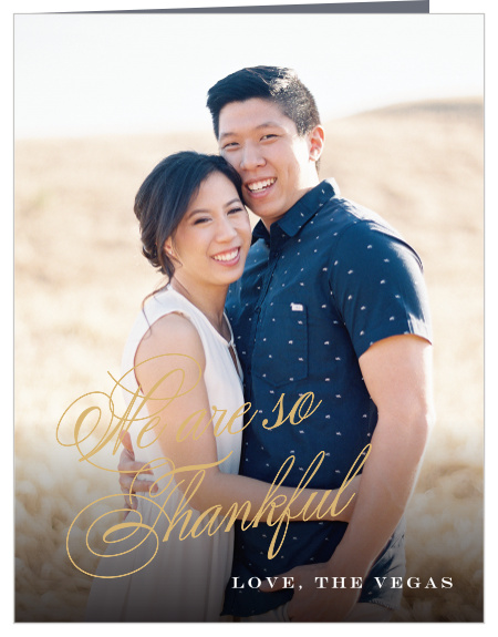 Keep the style of your wedding going till the very last thank you with the Ribbon and Scrolls Wedding Thank You Cards.