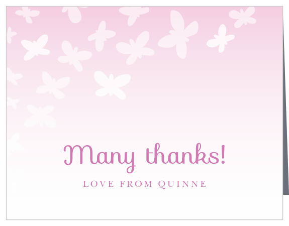Share your gratitude with the Beautiful Butterflies Thank You Cards.