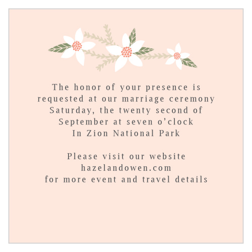 Three delicate flowers top the Darling Daisies Ceremony Cards. 