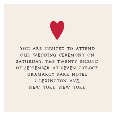 Create truly custom wedding stationery for your casino-themed wedding with the Lady Luck Ceremony Cards.