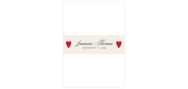 Hearts reminiscent of a deck of cards decorates the Lady Luck Belly Bands.