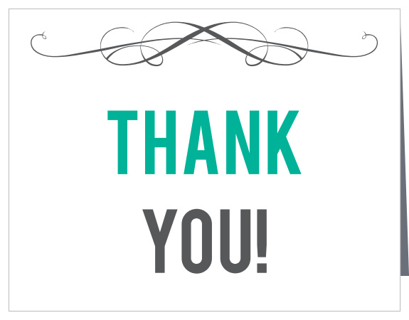 With this simple, yet elegant card you can express your gratitude in a simply beautiful way.