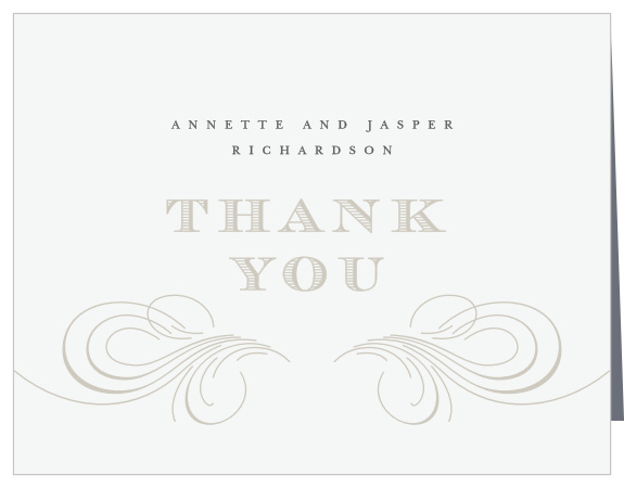 Streamlined Scroll Wedding Invitations by Basic Invite