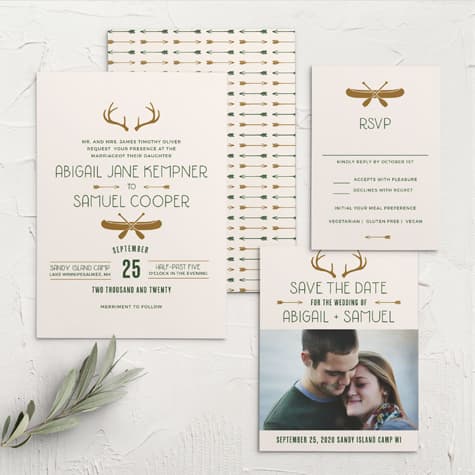 Summer Camp Weekend Wedding Invitations