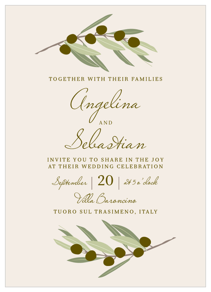 Mediterranean Romance Wedding Invitations