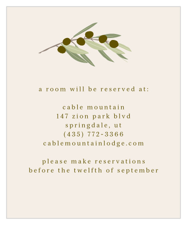 Mediterranean Romance Accommodation Cards