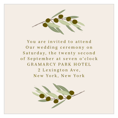 Invite special guests to your wedding ceremony with the Mediterranean Romance Ceremony Cards. 