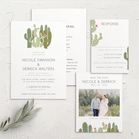 Prickly Pear Wedding Invitations