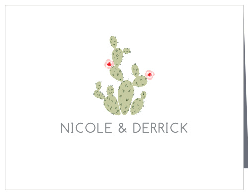 Thank the guests who made it to your desert wedding with the Prickly Pear Thank You Cards.