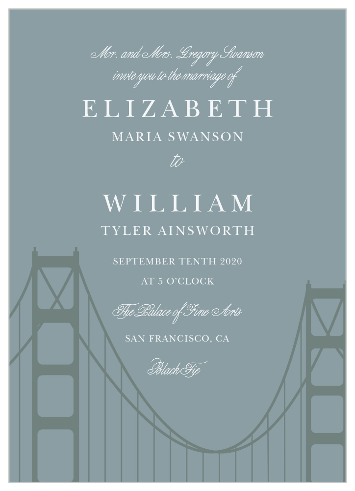 Golden Gate Wedding Invitations