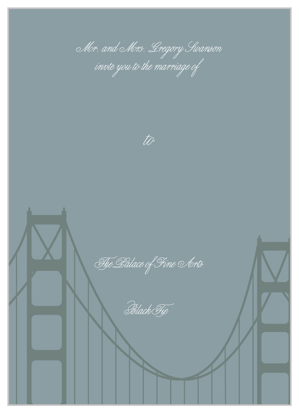 Golden Gate Wedding Invitations