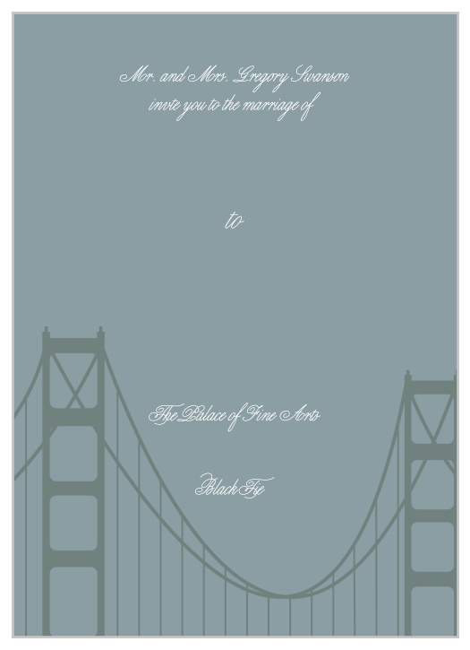 Prepare guests for your California wedding with the Golden Gate Save-the-Date Magnets.