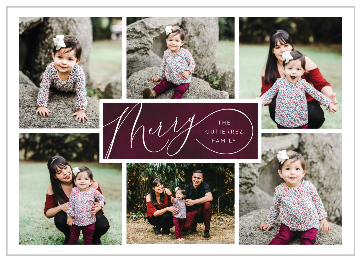 Our Delicate Blocks Wide holiday card is a beautiful design that allows you to showcase 6 photos so you don't have to choose between favorites!