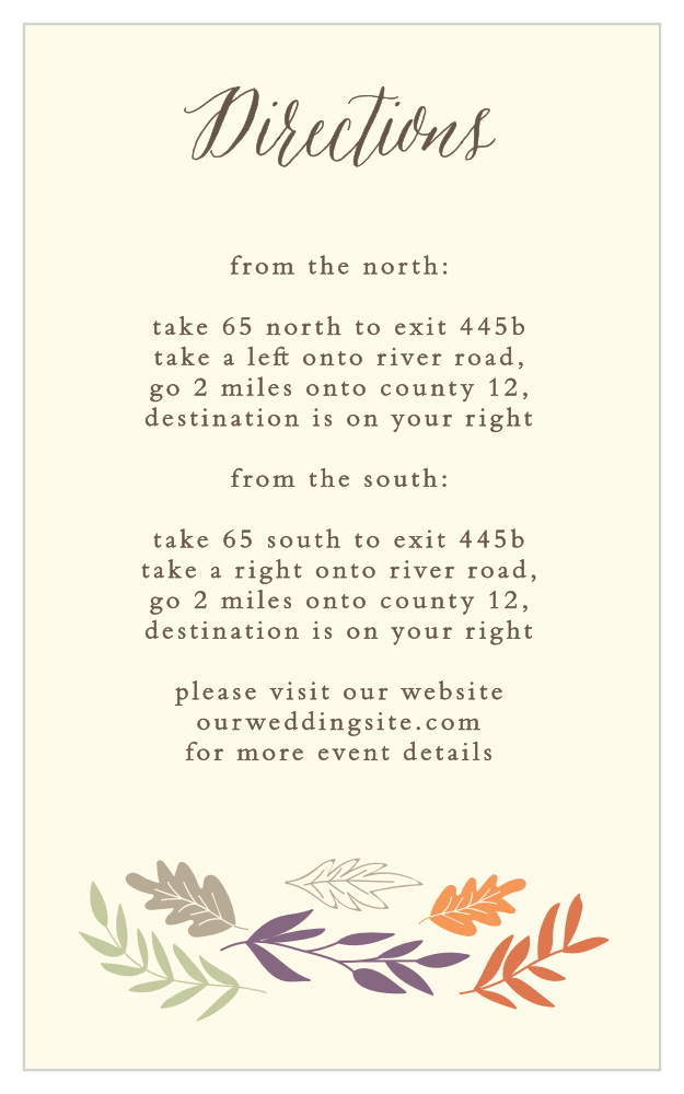 Fall Harvest Direction Cards