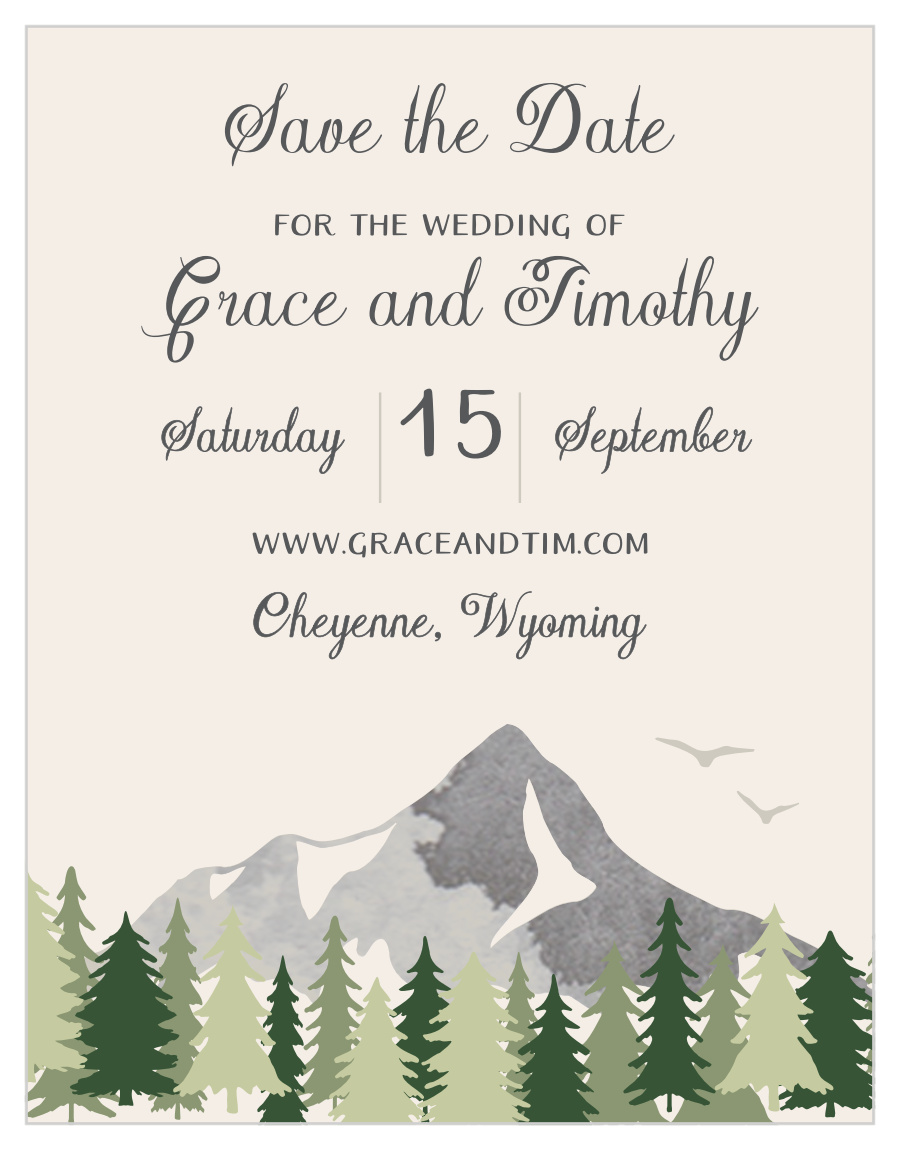Forest Escape Save-the-Date Cards