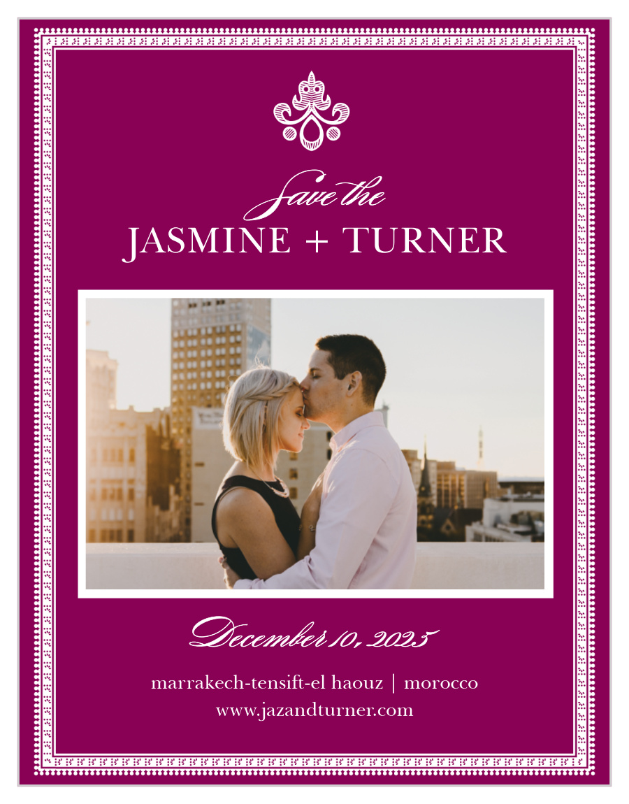 Moroccan Frame Save the Date Cards