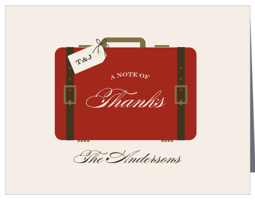 Show your gratitude with the Lavish Luggage Thank You Cards.