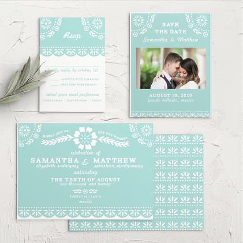 Papel Picado Wedding Invitations