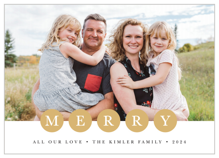Make your holiday card pop with the Circles holiday card!