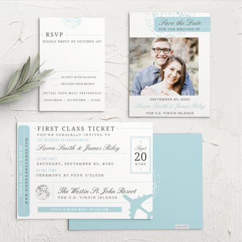 Bon Voyage Wedding Invitations