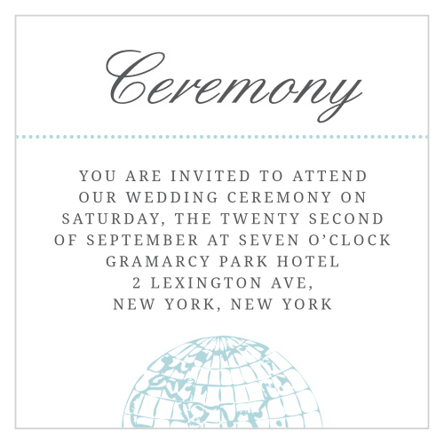 The Bon Voyage Ceremony Cards are fun yet chic. 