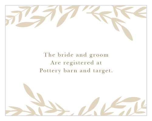 Use the Summer Citrus Registry Cards to direct guests to your wedding wish list.