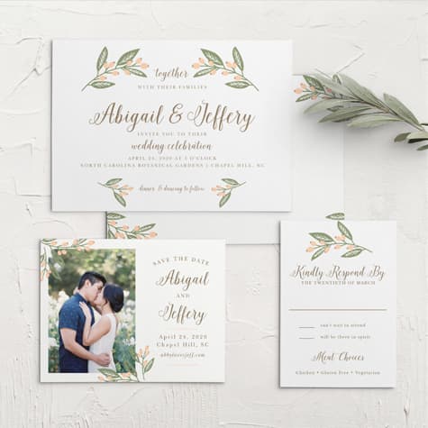 Springtime Berries Wedding Invitations