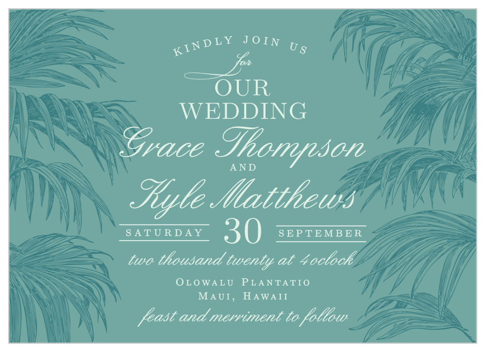 Palms of Paradise Wedding Invitations