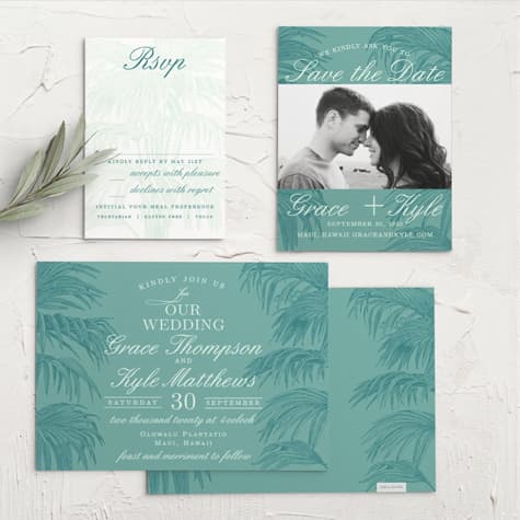 Palms of Paradise Wedding Invitations