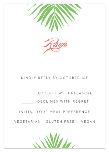 Tropical Flamingo Response Cards