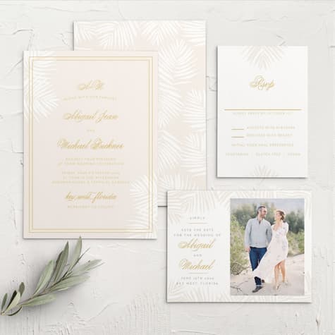 Palm Beach Foil Wedding Invitations