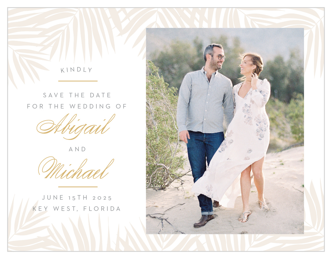 Palm Beach Foil Save the Date Cards