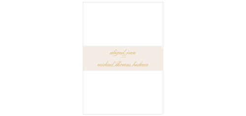 Delicate palm fronds and gold or silver foil decorate the Palm Beach Foil  Belly Bands.