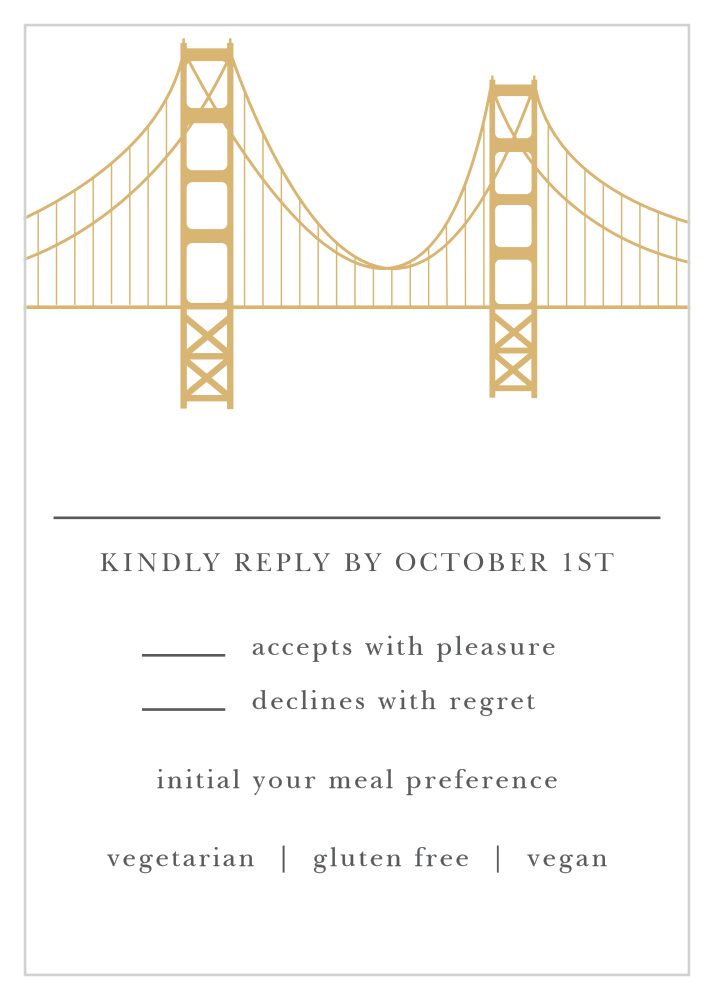 Golden Gate Foil Response Cards
