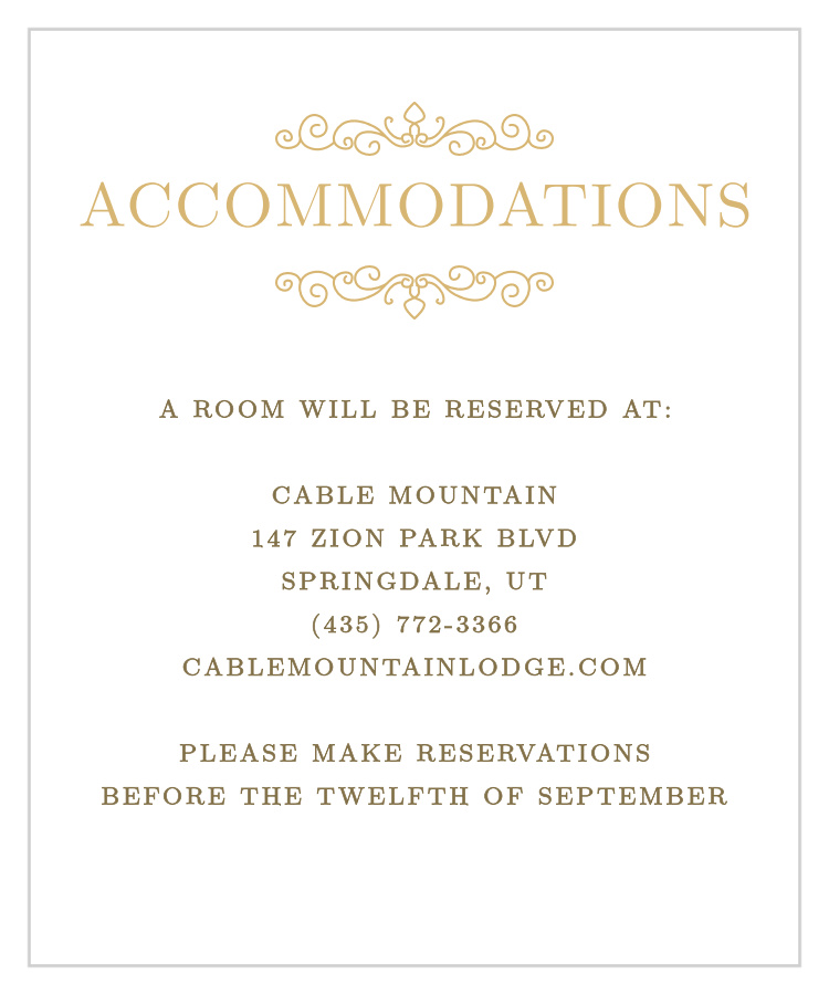 Caribbean Palm Foil Accommodation Cards