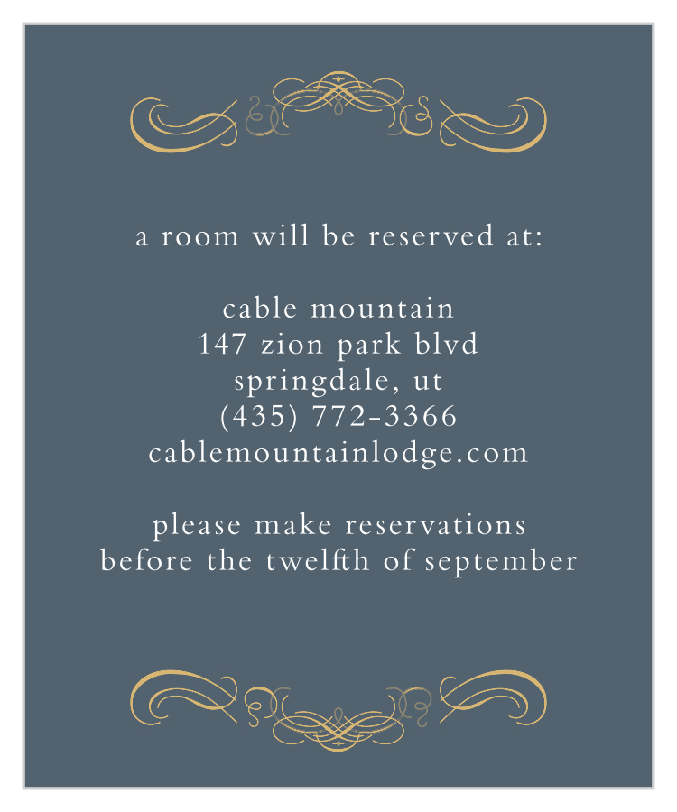 Old World Winery Foil Accommodation Cards