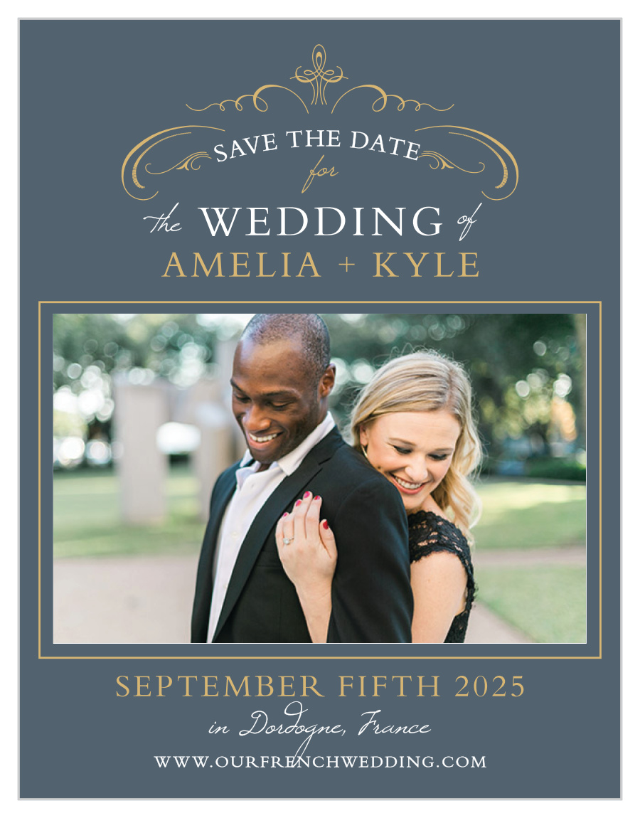 Old World Winery Foil Save the Date Cards