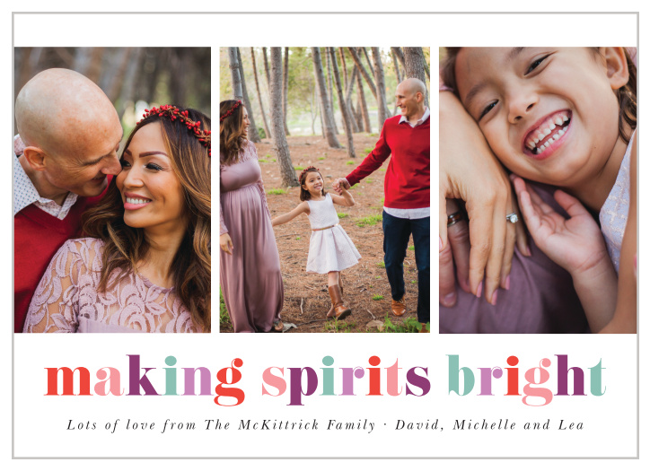 Our Making Spirits Bright Holiday Cards are just what you need to brighten your holidays!