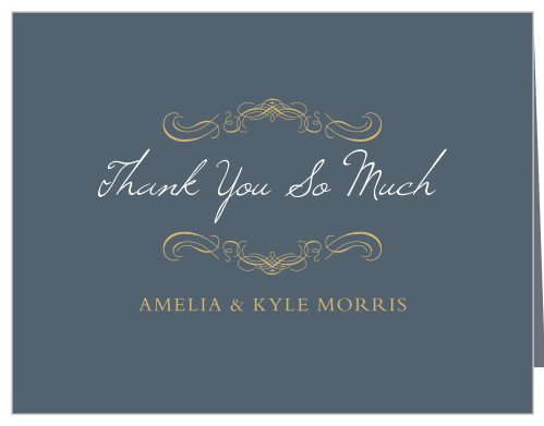 Old World Winery Foil Wedding Thank You Cards