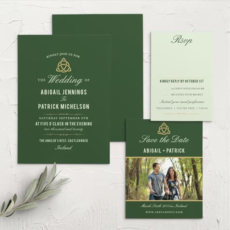 Celtic Dream Foil Wedding Invitations