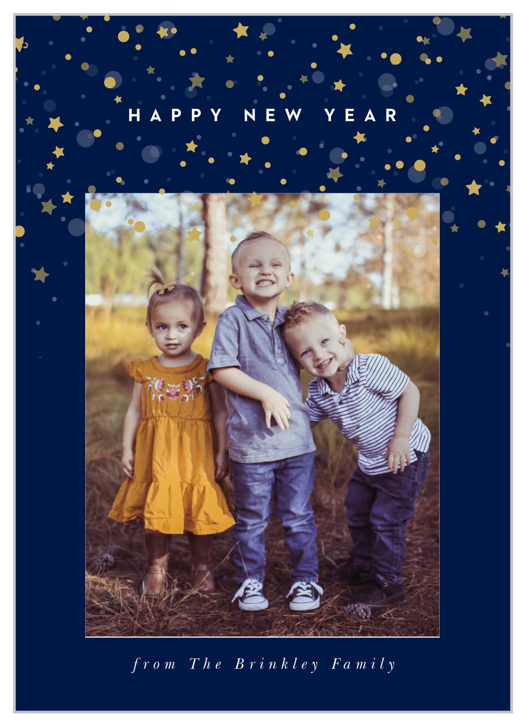 Modern Bubbles New Years Cards