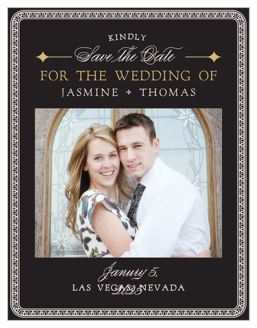 Lady Luck Foil Save the Date Cards